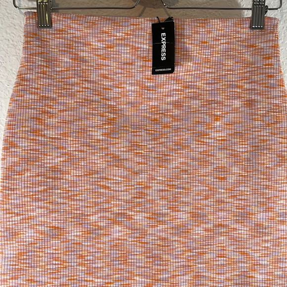 EXPRESS Body Contour Ribbed Space Dye Pencil Skirt Stretch Size Medium NEW - Picture 5 of 16